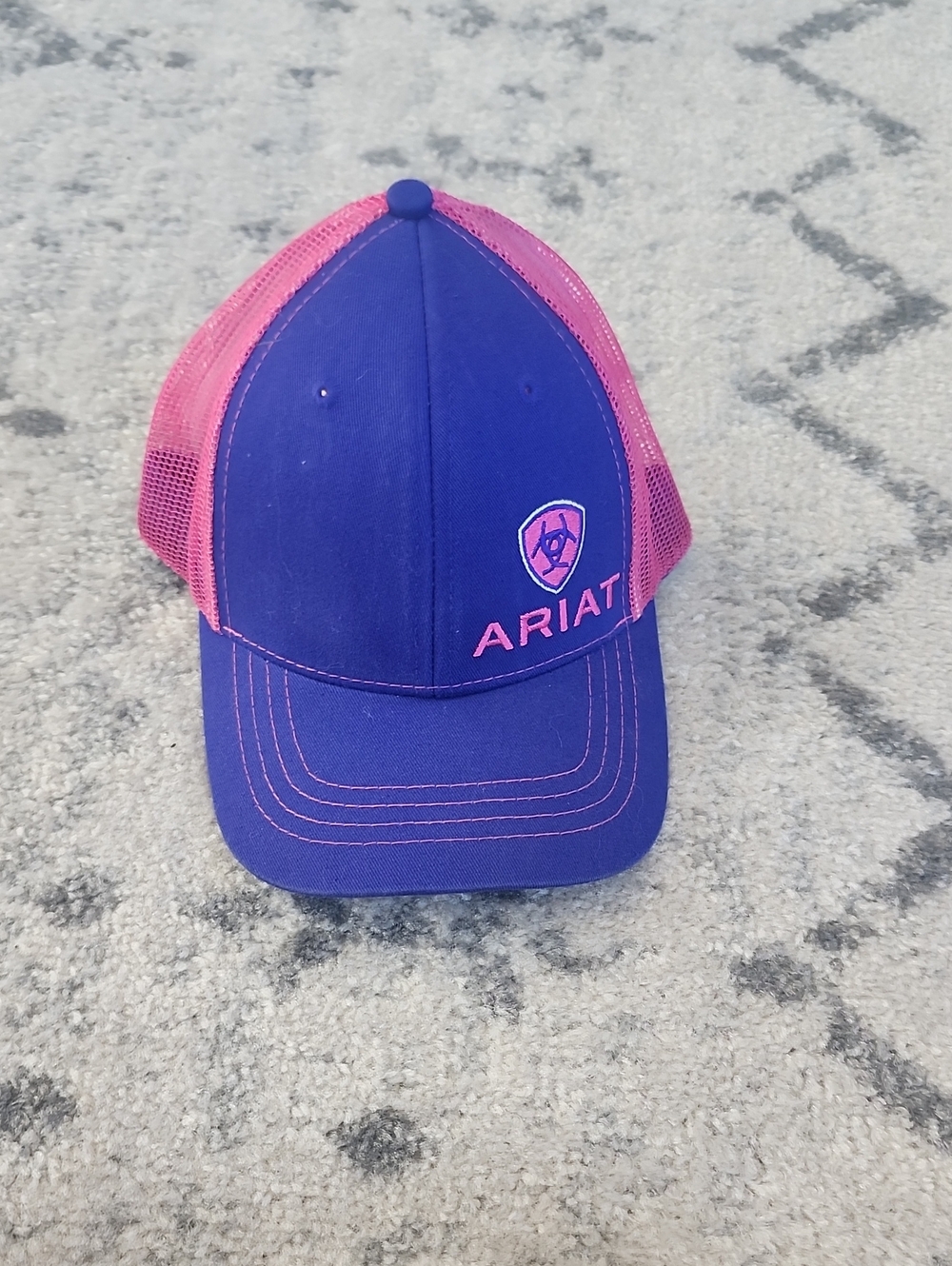 Ariat Kids Royal Purple and Hot Pink Mesh Cap